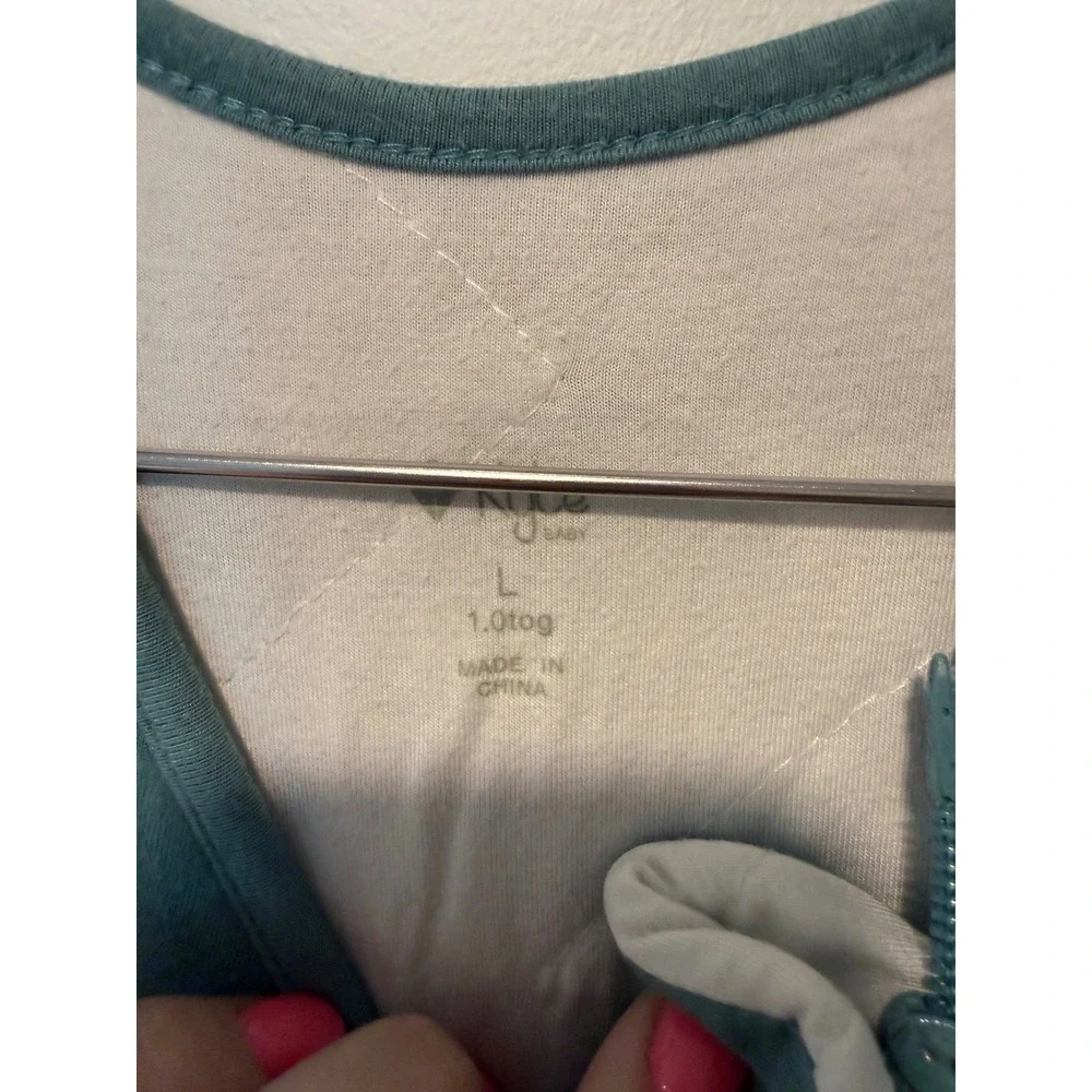 Kyte Baby *PLAY* Bamboo Sleep Bag 1.0 TOG Teal Green Quilted Sleep Sack Large L